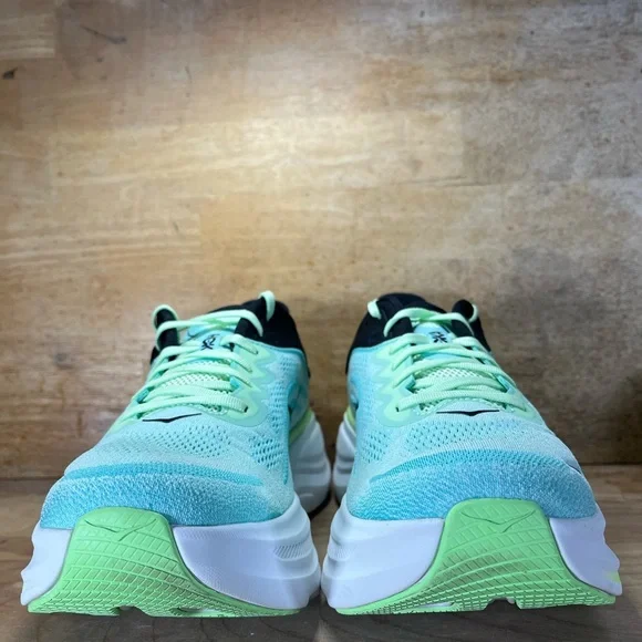 Hoka One One Bondi 9 REFLECTIVE Mens Size 14 Running Shoes Luna Moth Blue Spark - Picture 2 of 12